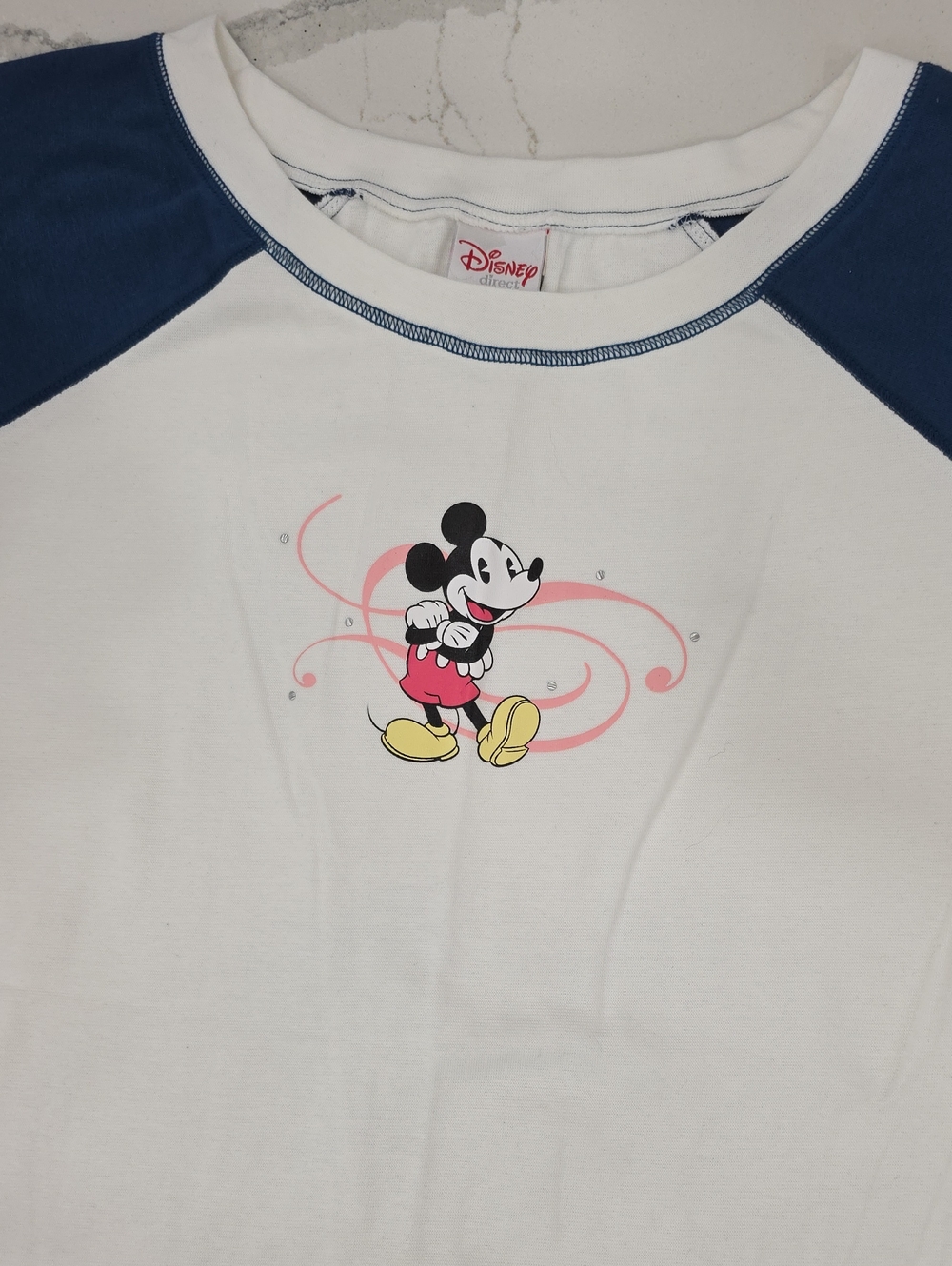 Disney Direct Mickey Mouse XXL Y2K Studded Colorblock Top
